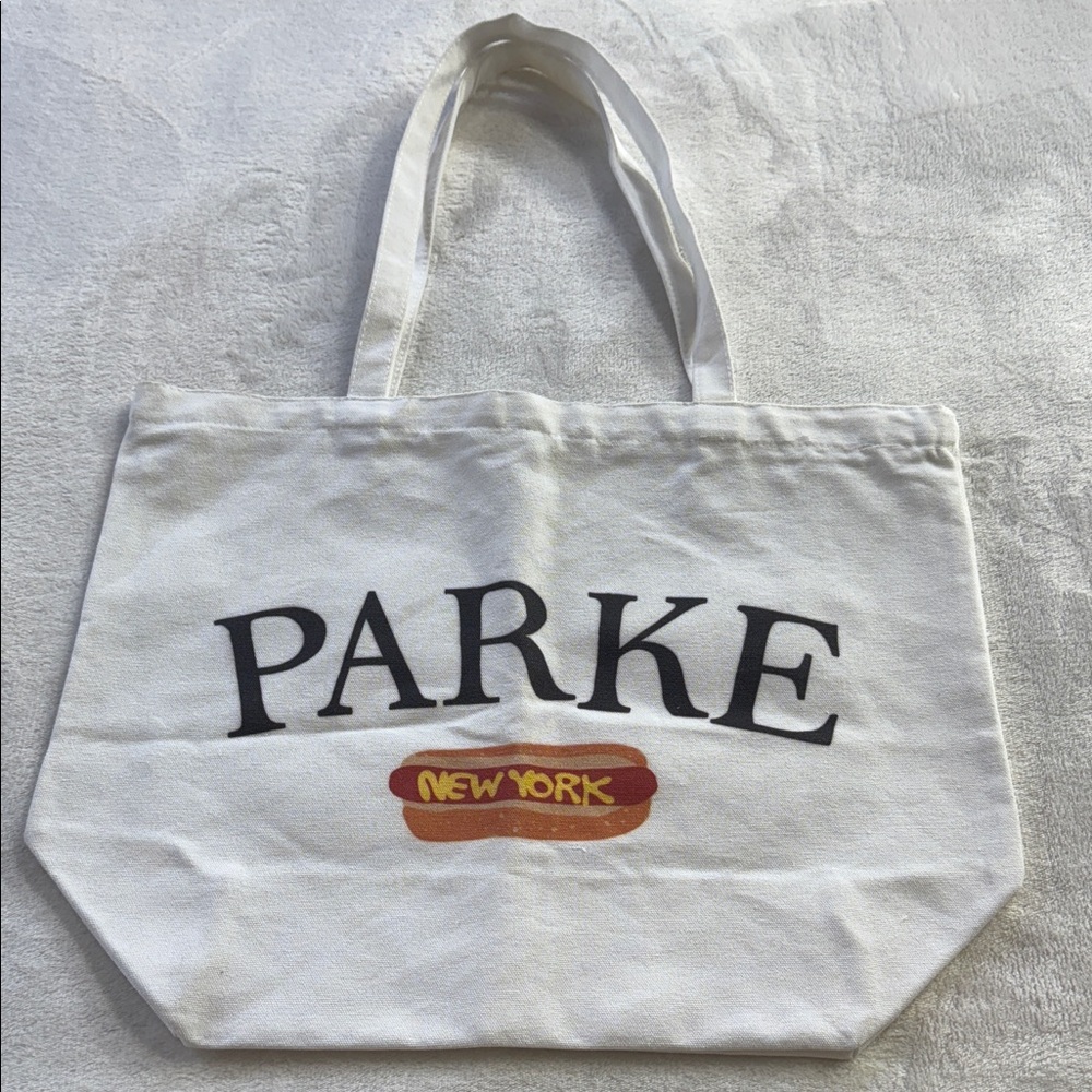 Parke NYC Pop Up Hot Dog Exclusive Canvas Zip Up Tote Bag - Picture 2 of 10